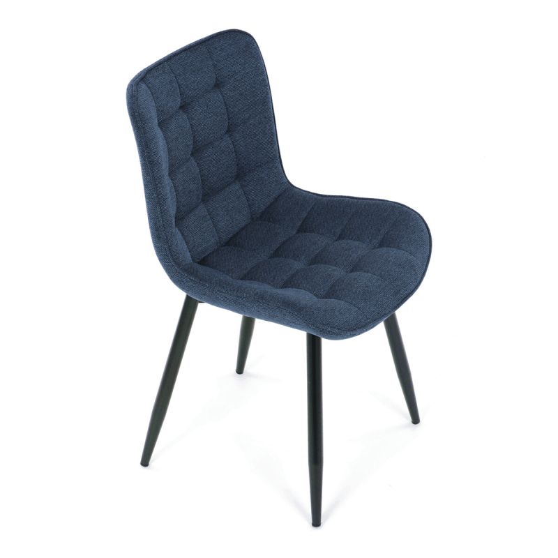 Jedálenská stolička, modrá, látka, HC-462 BLUE2