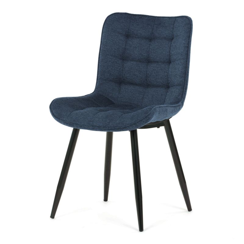 Jedálenská stolička, modrá, látka, HC-462 BLUE2