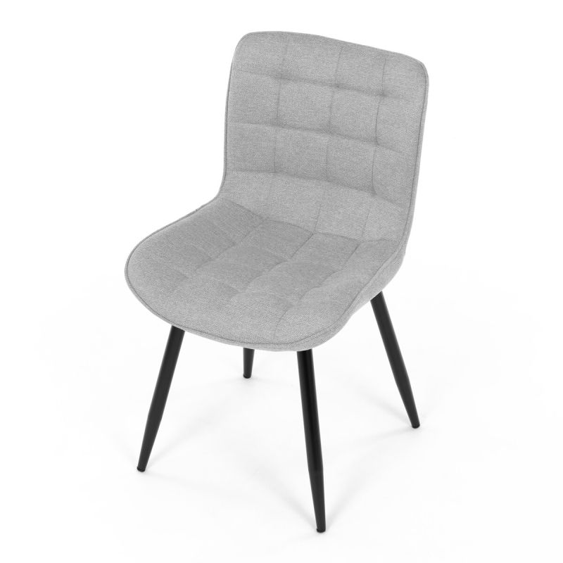 Jedálenská stolička, sivá, látka, HC-462 SIL2