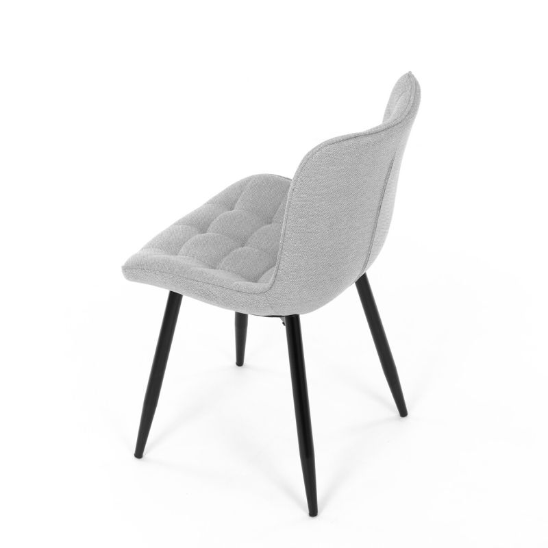 Jedálenská stolička, sivá, látka, HC-462 SIL2