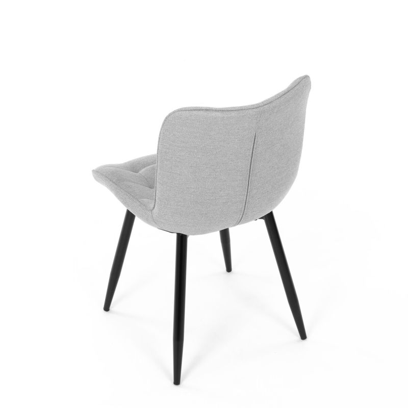 Jedálenská stolička, sivá, látka, HC-462 SIL2