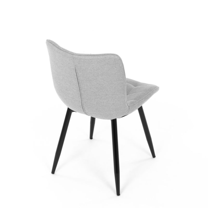 Jedálenská stolička, sivá, látka, HC-462 SIL2