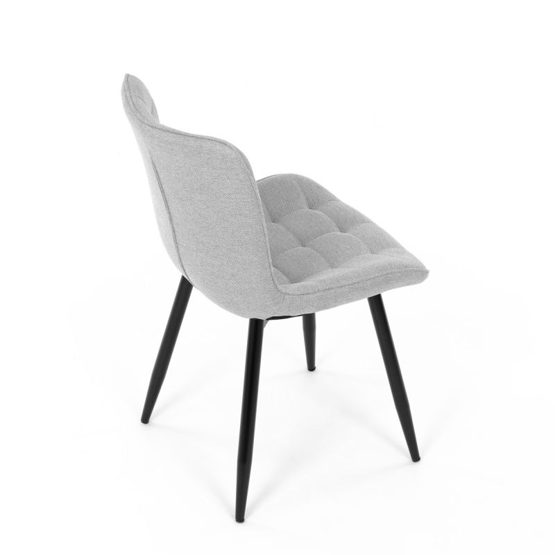 Jedálenská stolička, sivá, látka, HC-462 SIL2