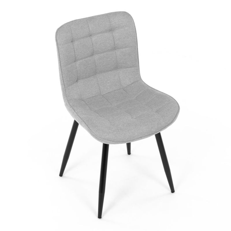 Jedálenská stolička, sivá, látka, HC-462 SIL2