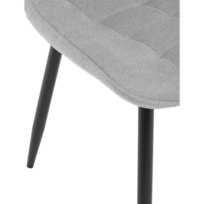 Jedálenská stolička, sivá, látka, HC-462 SIL2