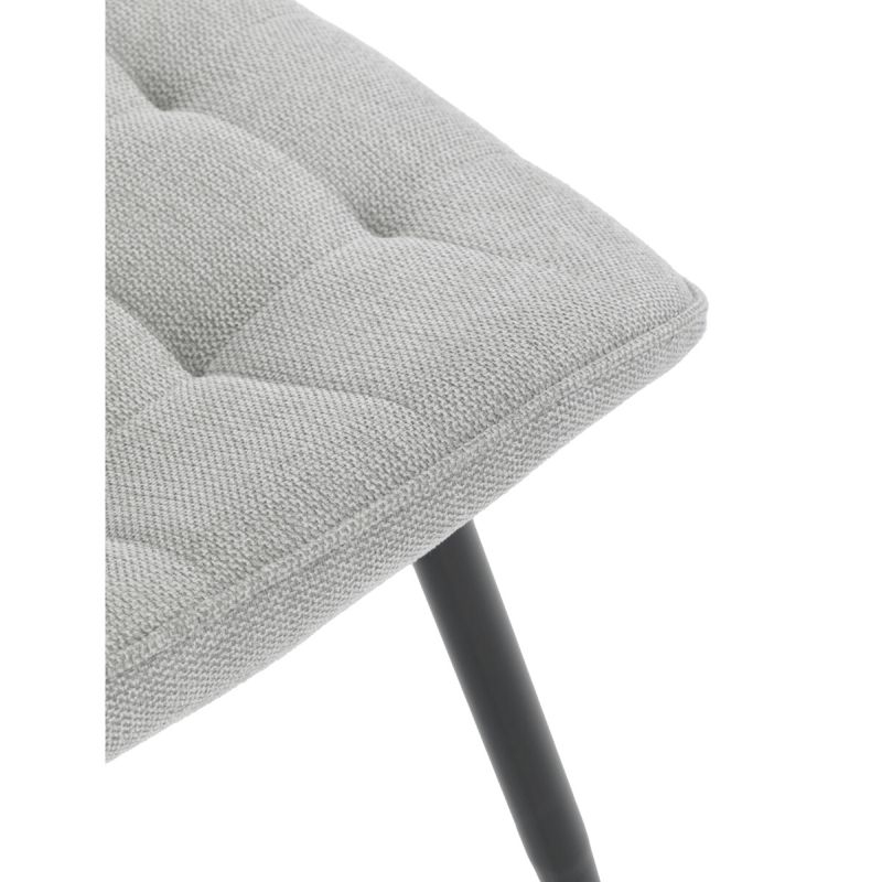 Jedálenská stolička, sivá, látka, HC-462 SIL2