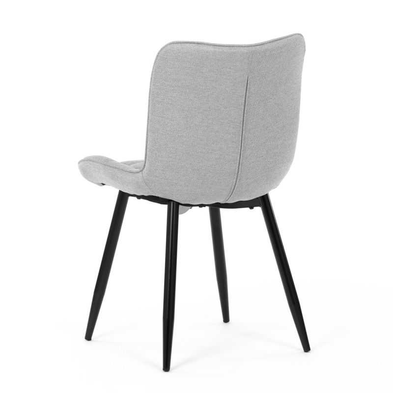 Jedálenská stolička, sivá, látka, HC-462 SIL2