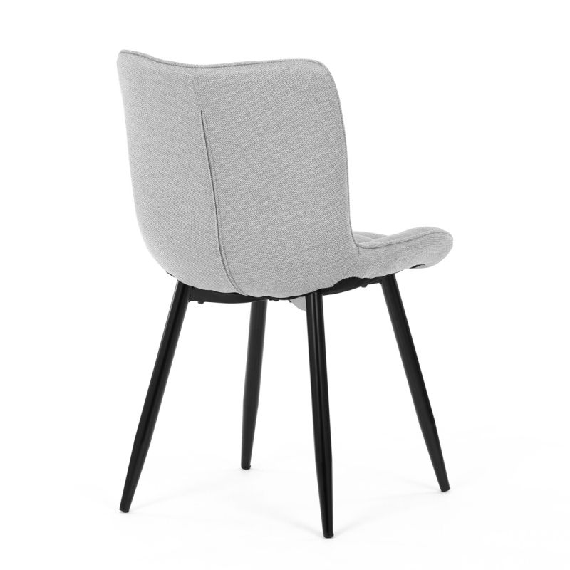 Jedálenská stolička, sivá, látka, HC-462 SIL2
