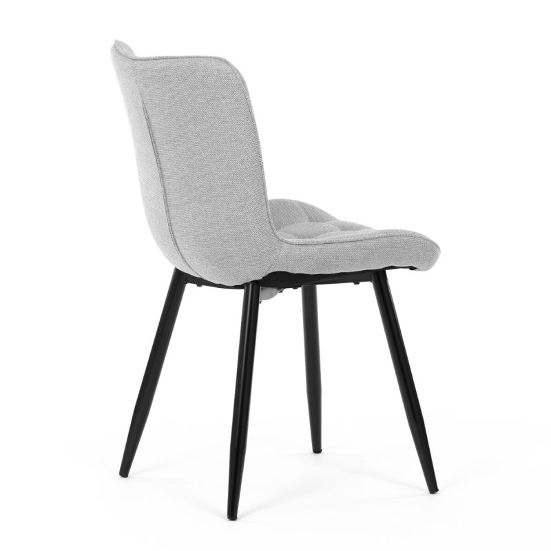 Jedálenská stolička, sivá, látka, HC-462 SIL2