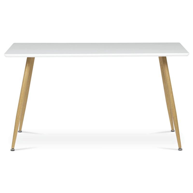 Jedálenský stôl 140x80cm, MDF, kov, biely, HT-W1214 WT