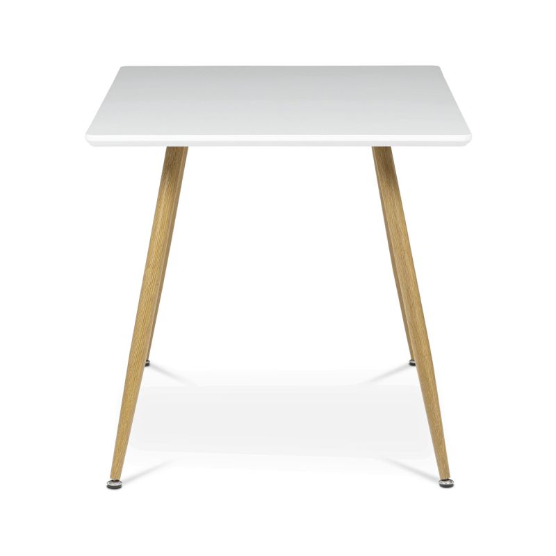 Jedálenský stôl 140x80cm, MDF, kov, biely, HT-W1214 WT