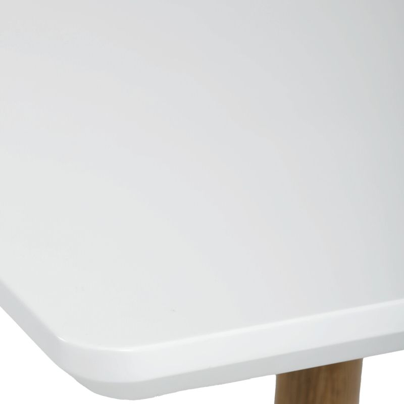 Jedálenský stôl 140x80cm, MDF, kov, biely, HT-W1214 WT