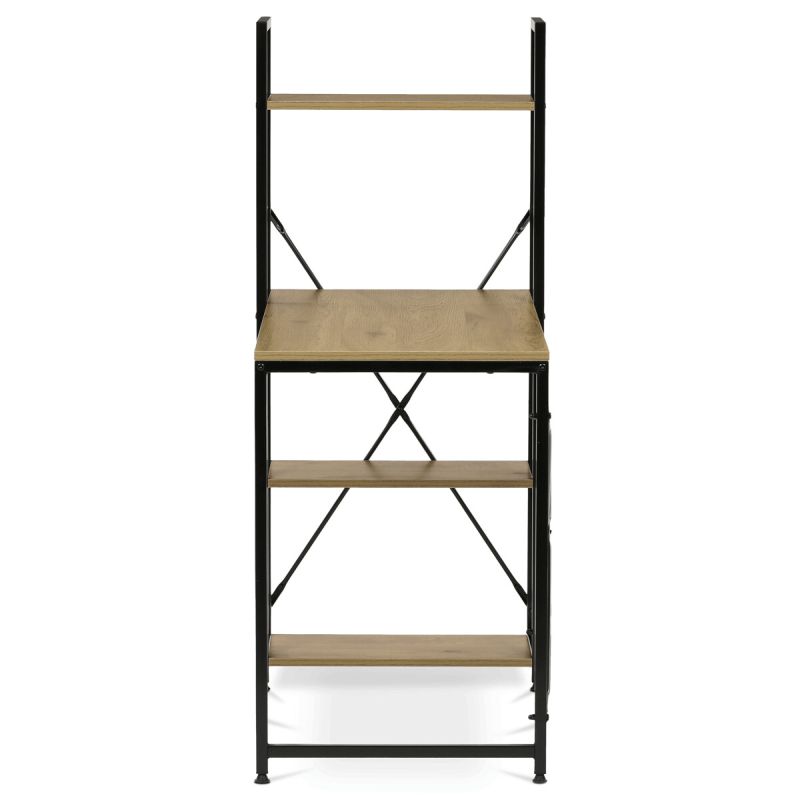 Pracovný stôl, s regálom, 100x48cm, MDF, dub, GD-512 OAK