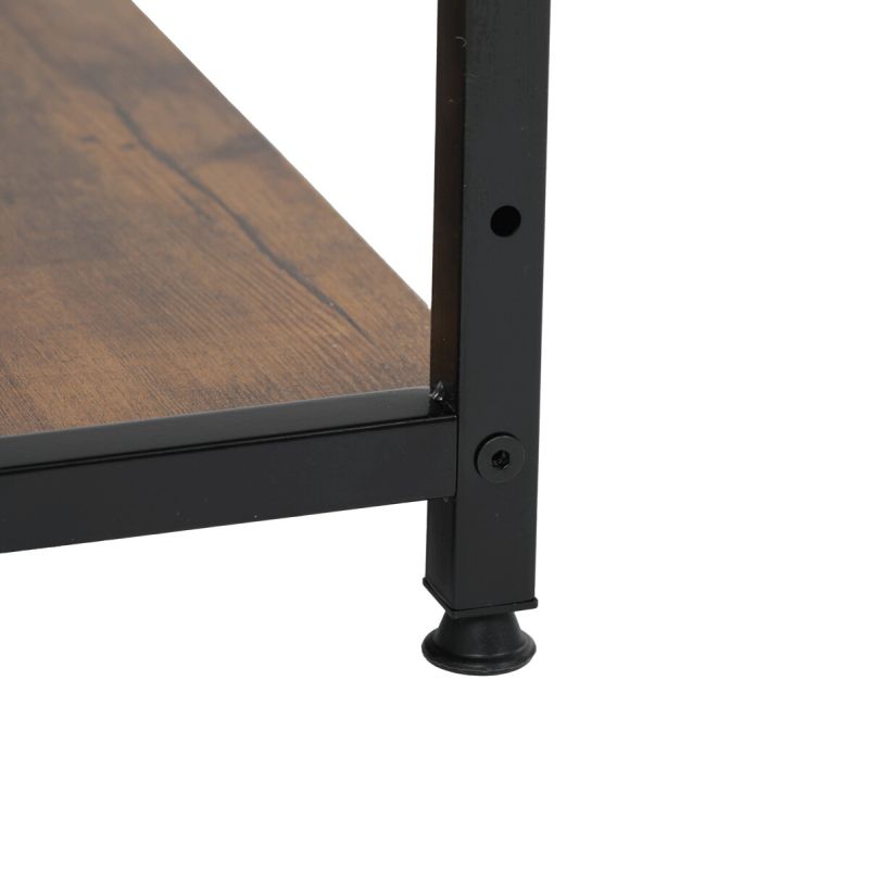 Pracovný stôl s regálom, 100x48cm, MDF, staré drevo, GD-512 OLW