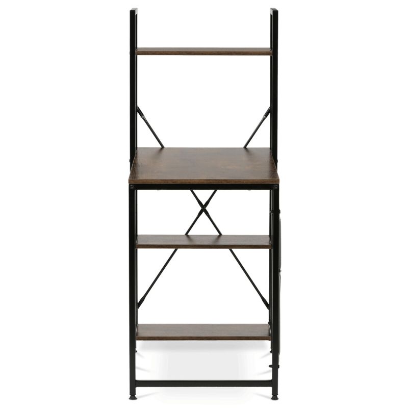 Pracovný stôl s regálom, 100x48cm, MDF, staré drevo, GD-512 OLW