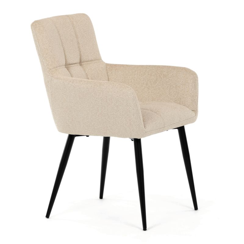 Jedálenská stolička, krémová, látka, DCH-P3146 CRM2