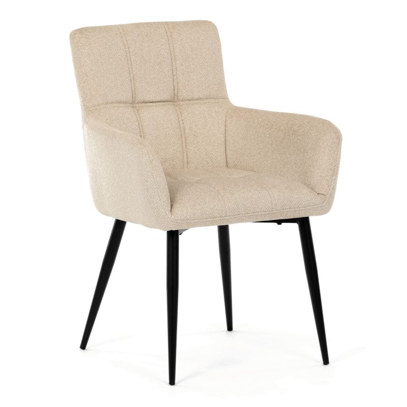 Jedálenská stolička, krémová, látka, DCH-P3146 CRM2