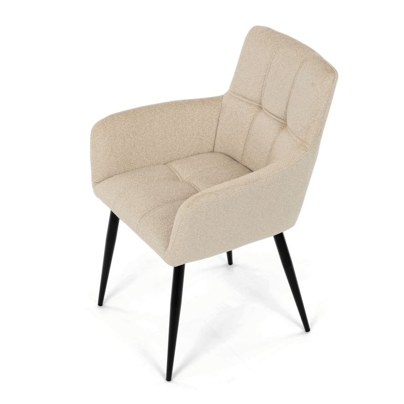 Jedálenská stolička, krémová, látka, DCH-P3146 CRM2