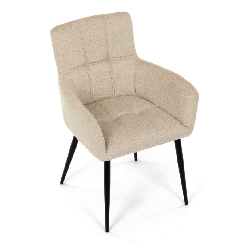 Jedálenská stolička, krémová, látka, DCH-P3146 CRM2