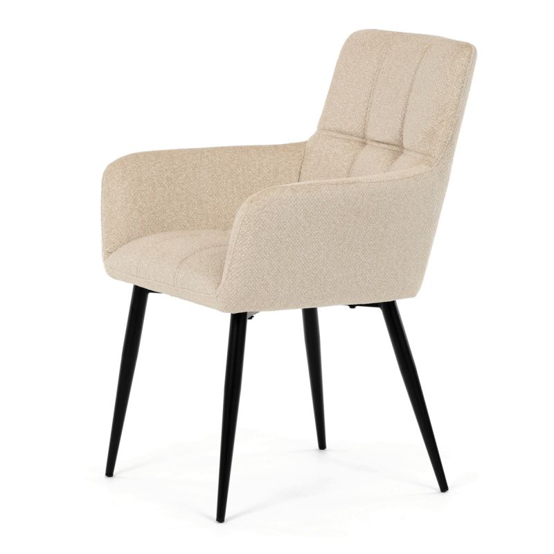 Jedálenská stolička, krémová, látka, DCH-P3146 CRM2