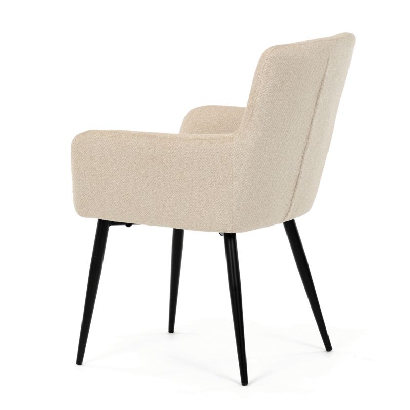 Jedálenská stolička, krémová, látka, DCH-P3146 CRM2