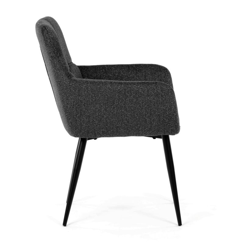 Jedálenská stolička, sivá, látka, DCH-P3146 GREY2