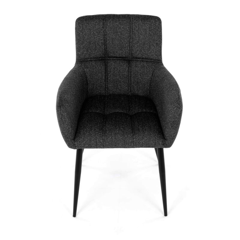 Jedálenská stolička, sivá, látka, DCH-P3146 GREY2