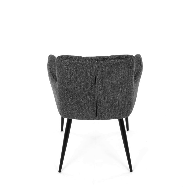 Jedálenská stolička, sivá, látka, DCH-P3146 GREY2