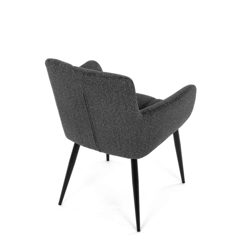 Jedálenská stolička, sivá, látka, DCH-P3146 GREY2