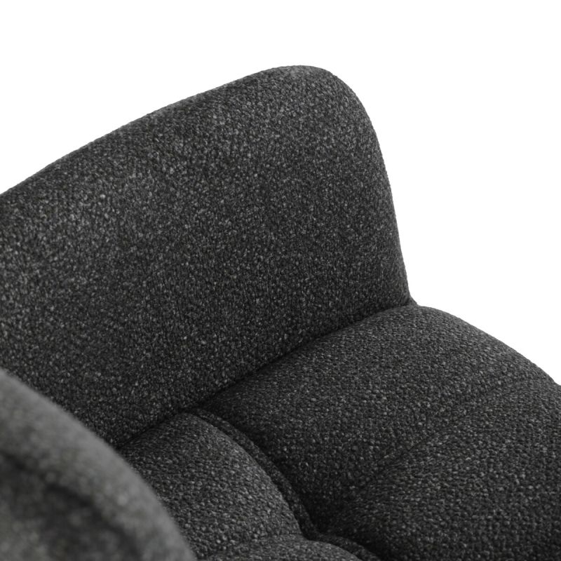 Jedálenská stolička, sivá, látka, DCH-P3146 GREY2