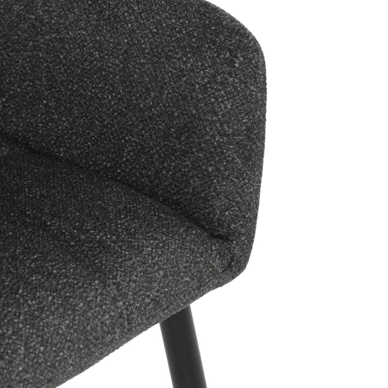 Jedálenská stolička, sivá, látka, DCH-P3146 GREY2