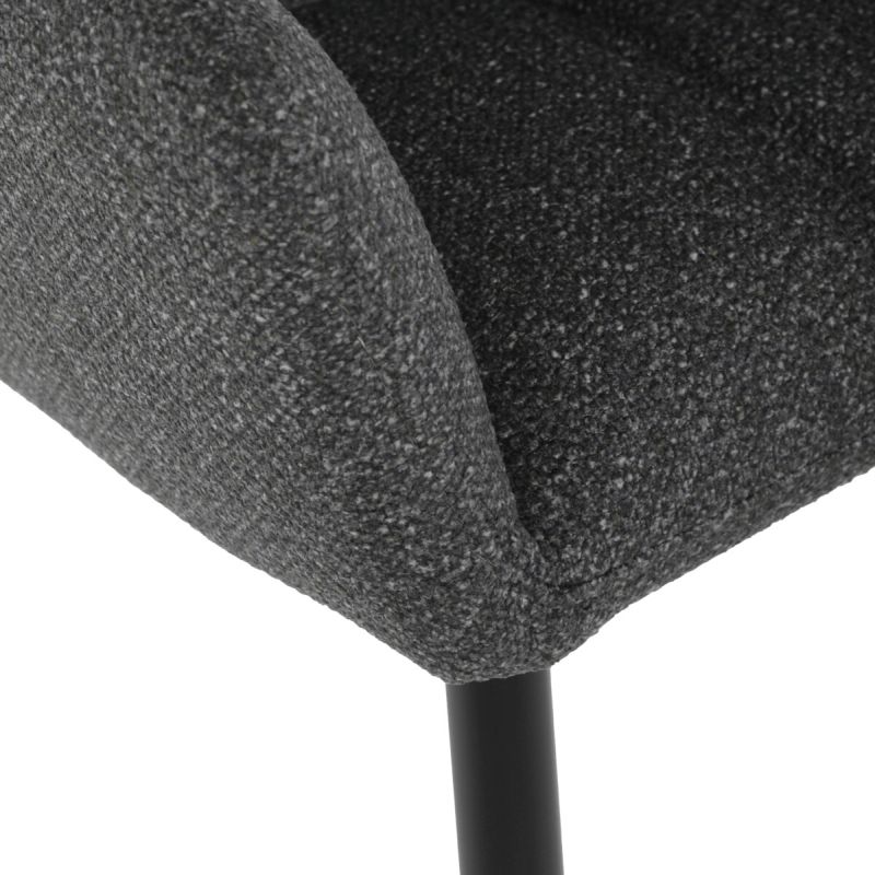 Jedálenská stolička, sivá, látka, DCH-P3146 GREY2