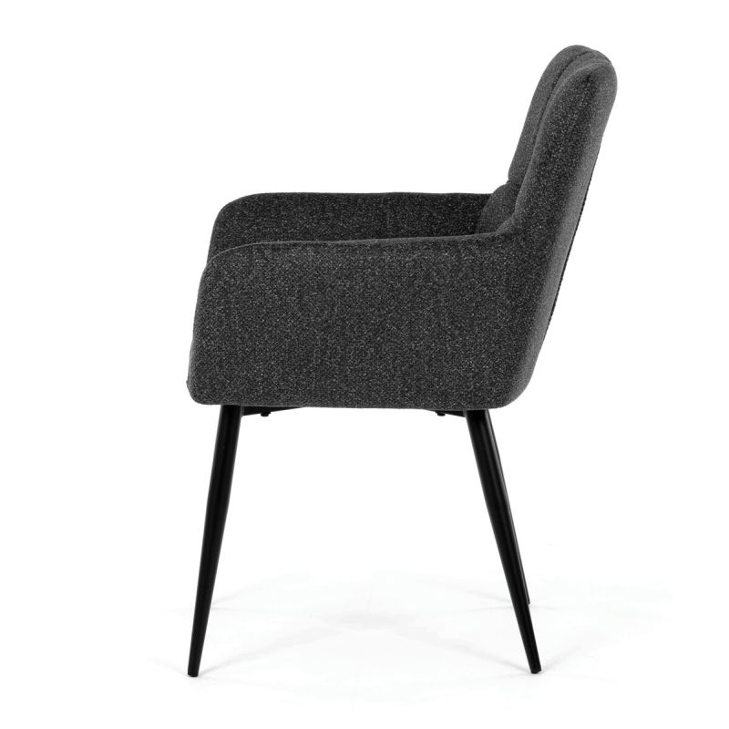 Jedálenská stolička, sivá, látka, DCH-P3146 GREY2
