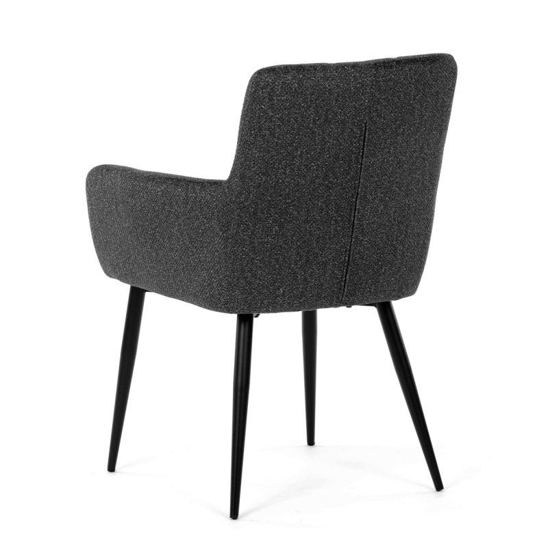 Jedálenská stolička, sivá, látka, DCH-P3146 GREY2