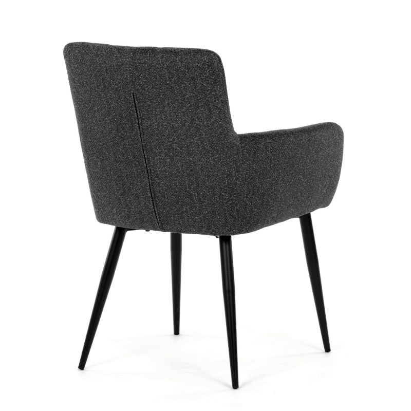 Jedálenská stolička, sivá, látka, DCH-P3146 GREY2