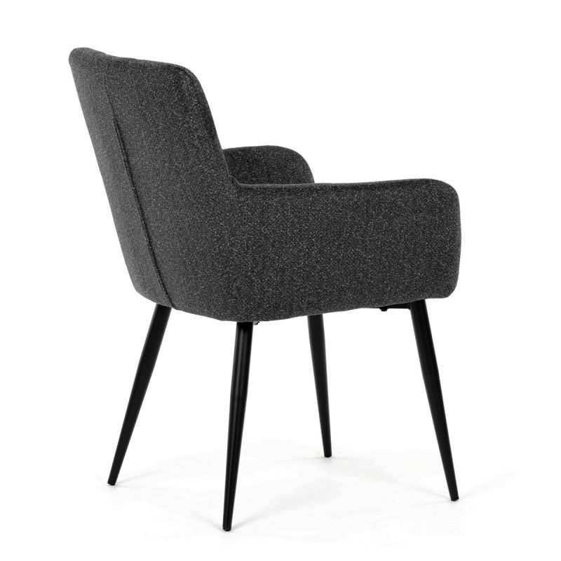 Jedálenská stolička, sivá, látka, DCH-P3146 GREY2