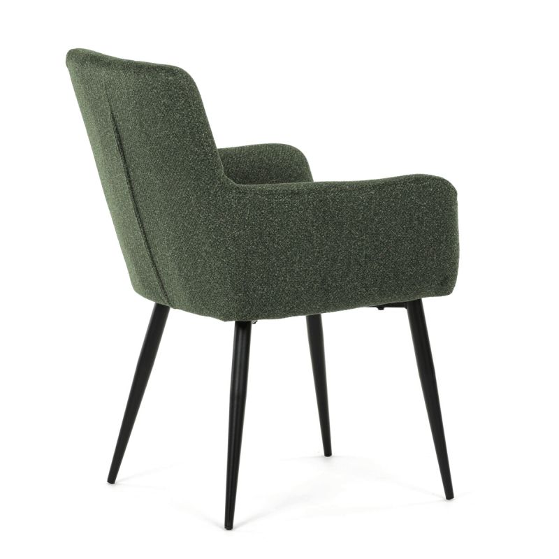Jedálenská stolička, zelená, látka, DCH-P3146 GRN2