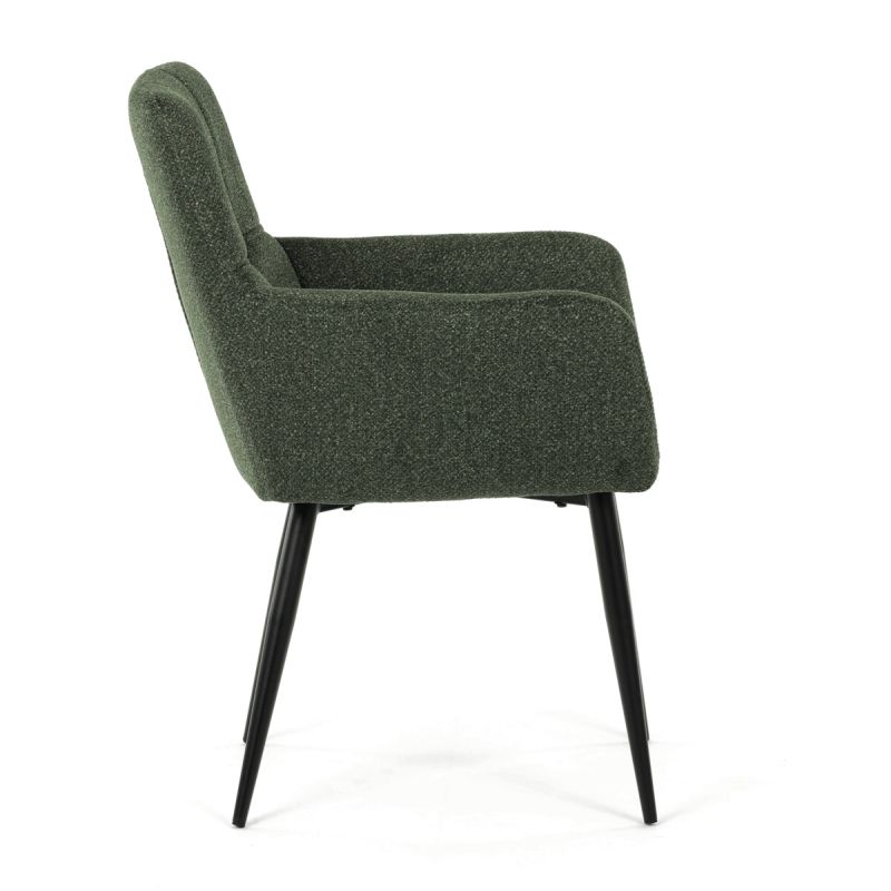 Jedálenská stolička, zelená, látka, DCH-P3146 GRN2