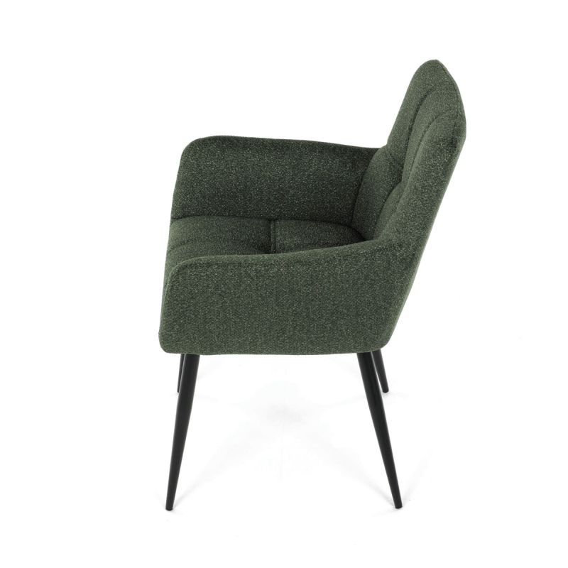 Jedálenská stolička, zelená, látka, DCH-P3146 GRN2