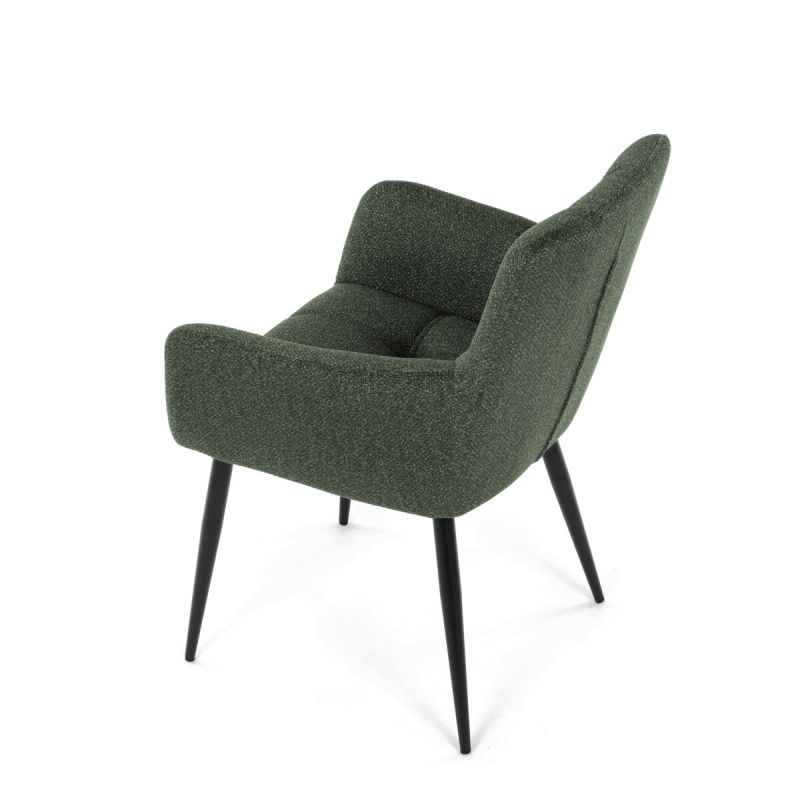 Jedálenská stolička, zelená, látka, DCH-P3146 GRN2
