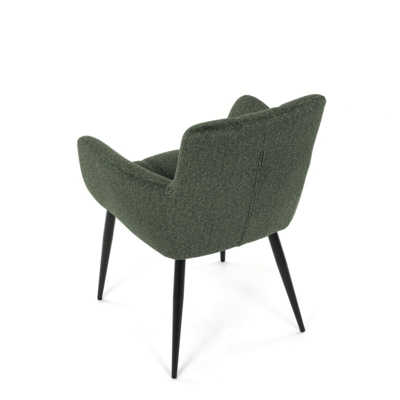 Jedálenská stolička, zelená, látka, DCH-P3146 GRN2