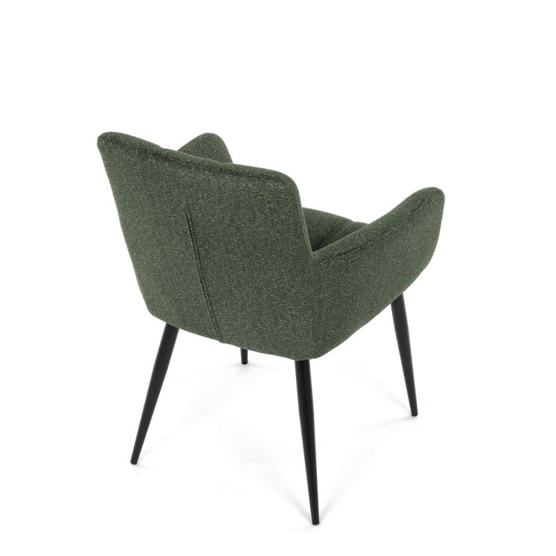 Jedálenská stolička, zelená, látka, DCH-P3146 GRN2