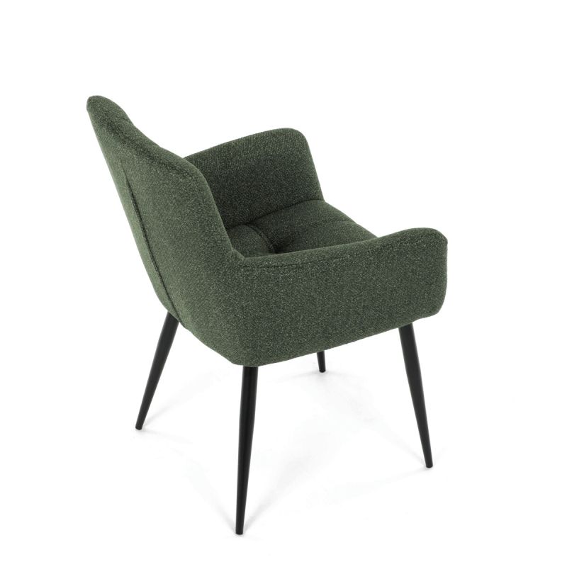 Jedálenská stolička, zelená, látka, DCH-P3146 GRN2