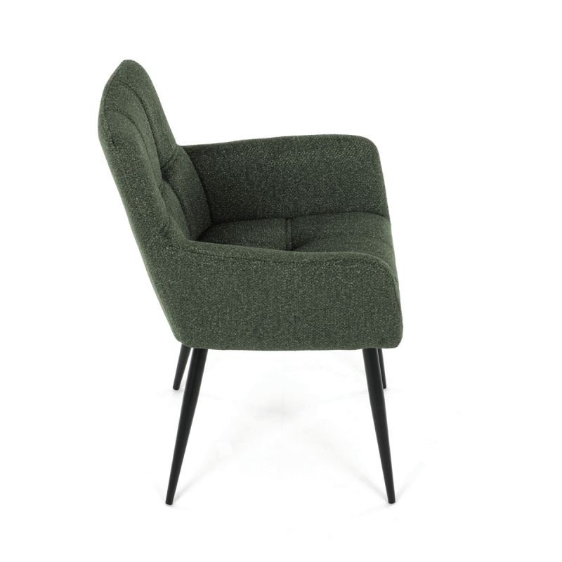 Jedálenská stolička, zelená, látka, DCH-P3146 GRN2