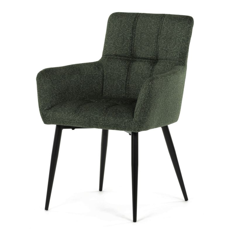 Jedálenská stolička, zelená, látka, DCH-P3146 GRN2