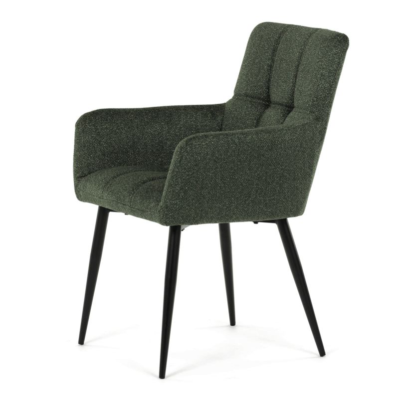 Jedálenská stolička, zelená, látka, DCH-P3146 GRN2