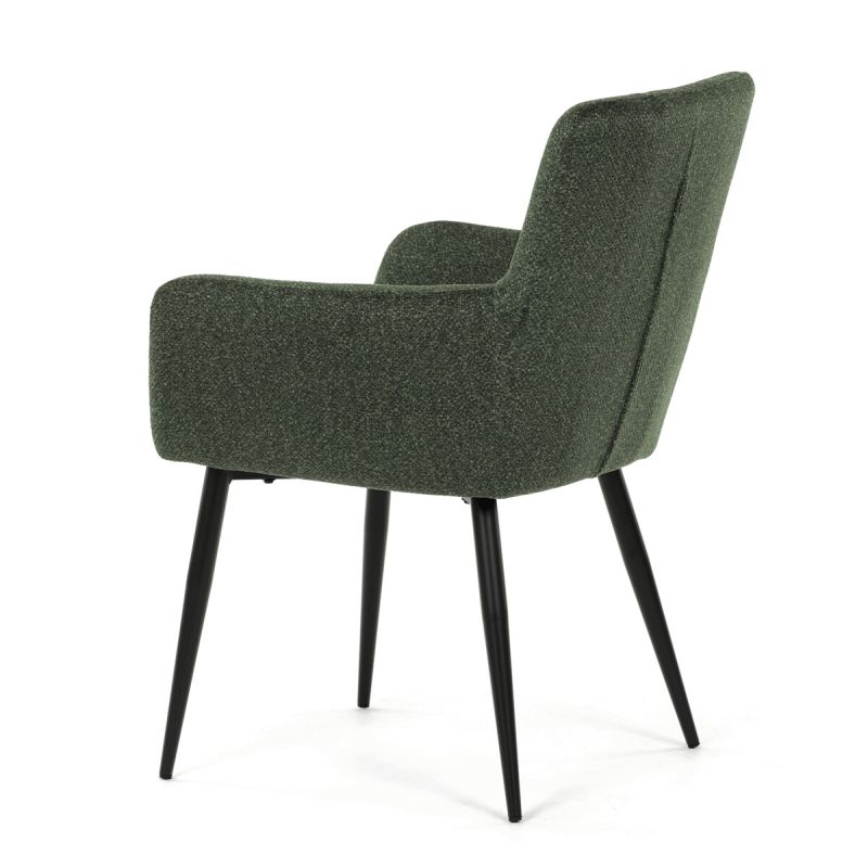 Jedálenská stolička, zelená, látka, DCH-P3146 GRN2