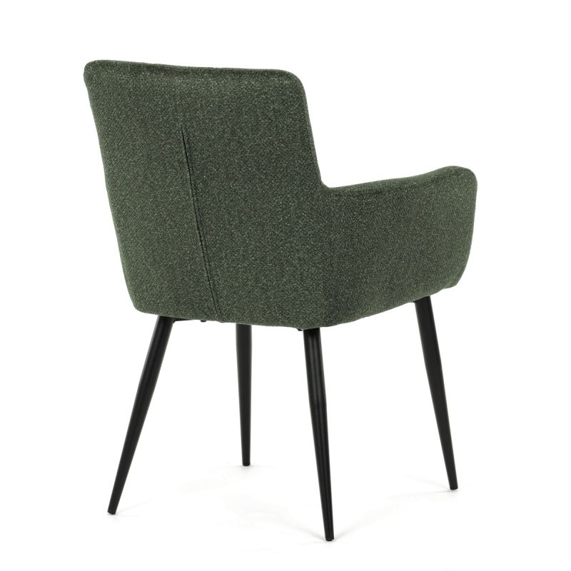 Jedálenská stolička, zelená, látka, DCH-P3146 GRN2