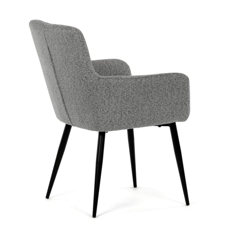 Jedálenská stolička, sivá, látka, DCH-P3146 SIL2