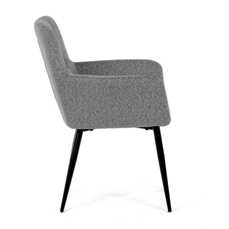 Jedálenská stolička, sivá, látka, DCH-P3146 SIL2